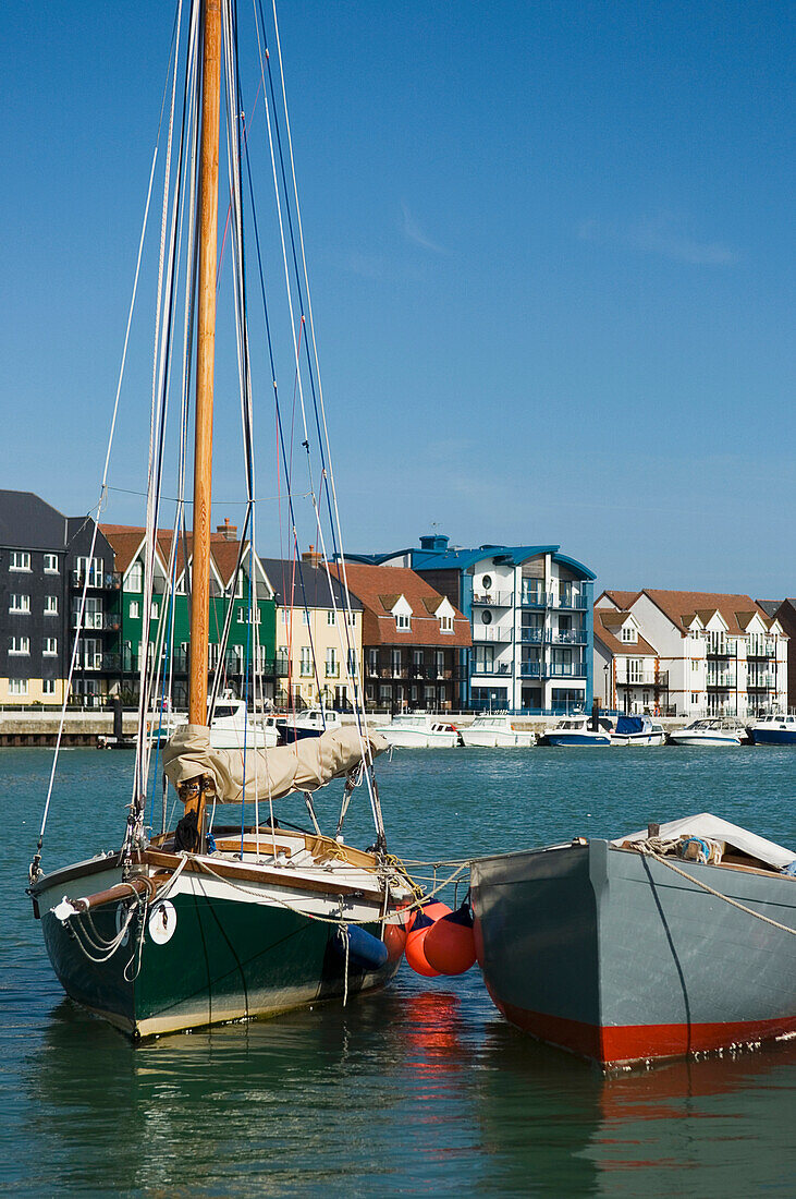 Boats In Harbor At Littlehampton