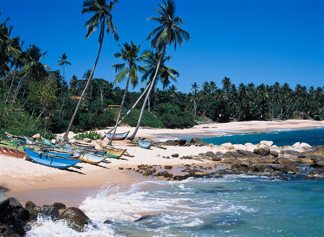 Beached Fishing Boat Catamarans.