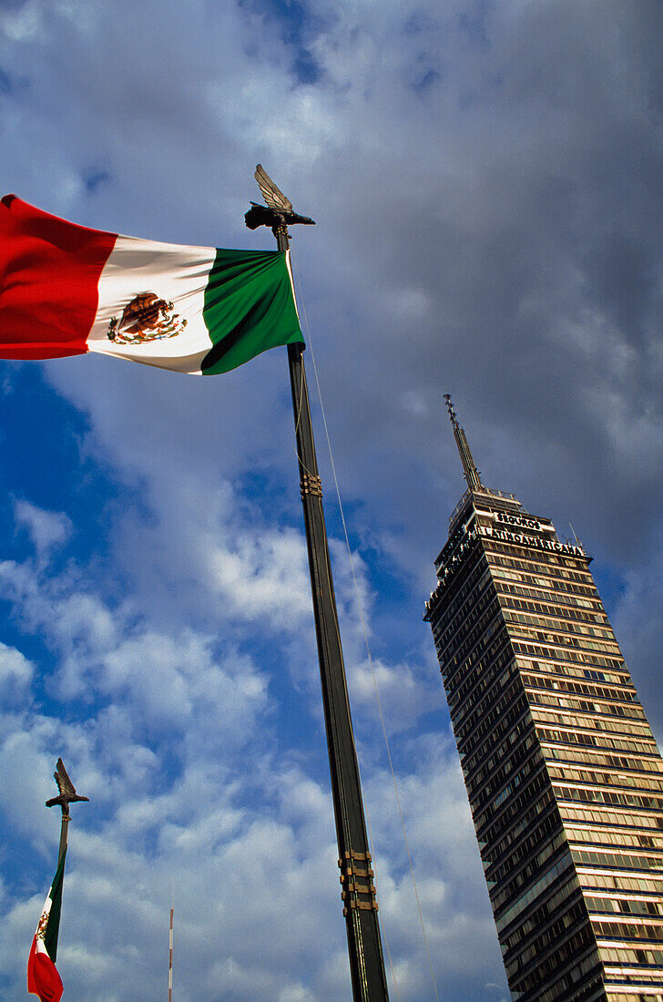 Mexican Flag Outside Latino Tower