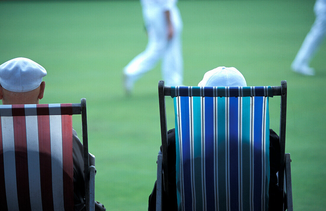 Elderly People Watching Cricket