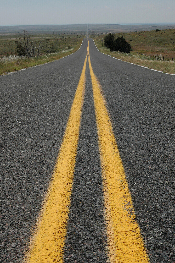Empty Road Along Route 66