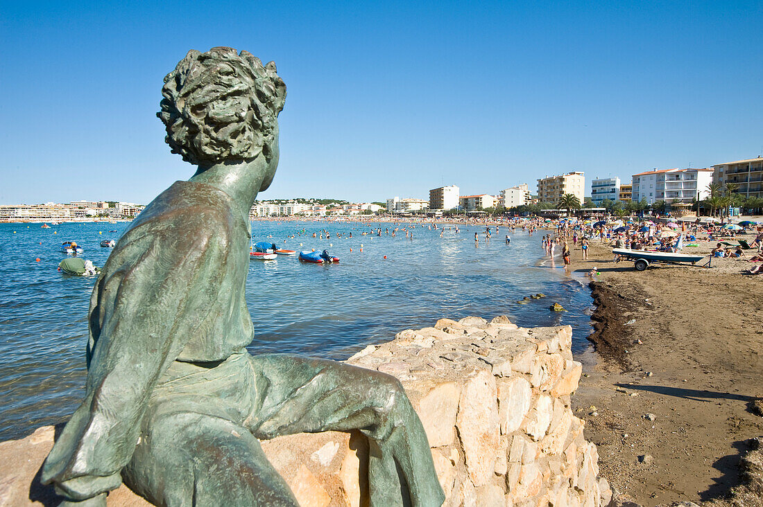 Sculpture Of Child At L'escala Beach