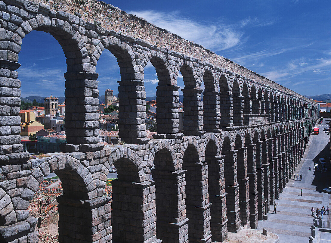 Spain, Roman Aqueduct; Segovia