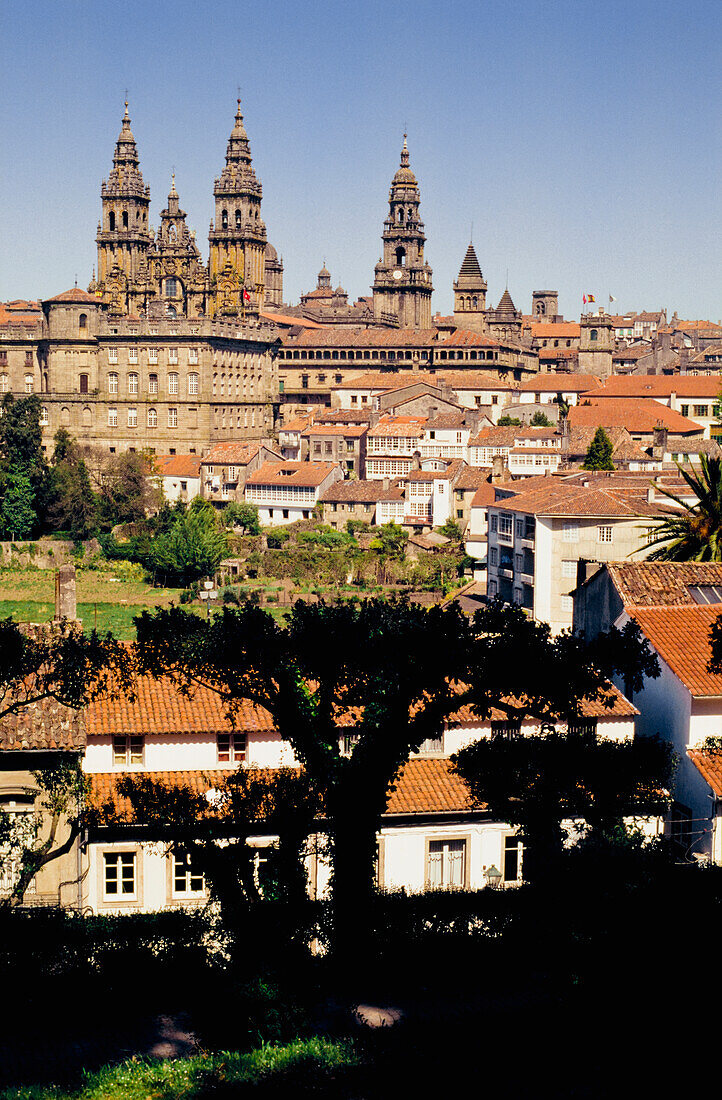 Cathedral At Santiago De Compostela, Galicia, Spain