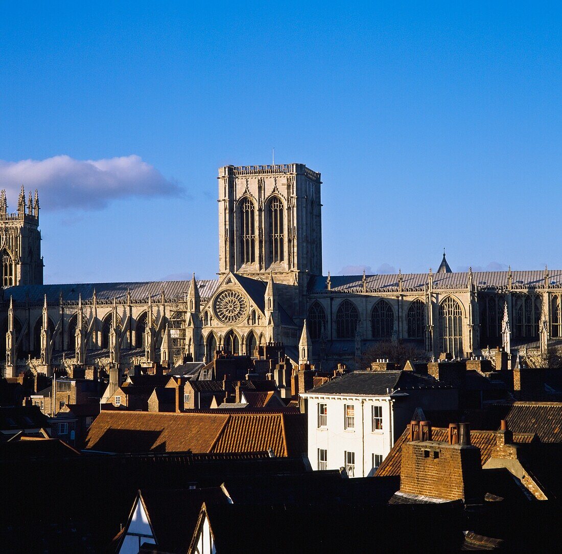 York Minster And Rooftops