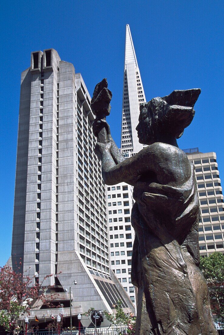 Goddess Of Democracy And Skyscrapers