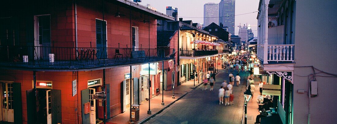 Bourbon Street At Dusk, Blurred Motion