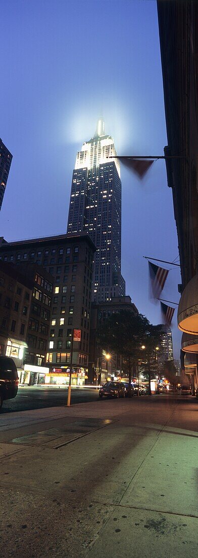 Empire State Building And Midtown Manhattan, Looking North, Taken From 5Th Avenue