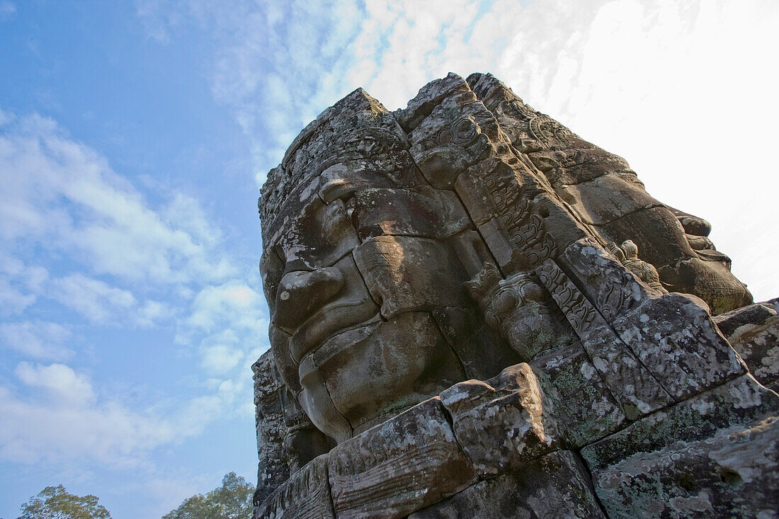 Profil der Avalokiteshvara-Statue des Bayon-Tempels, Angkor, Siem Reap, Kambodscha