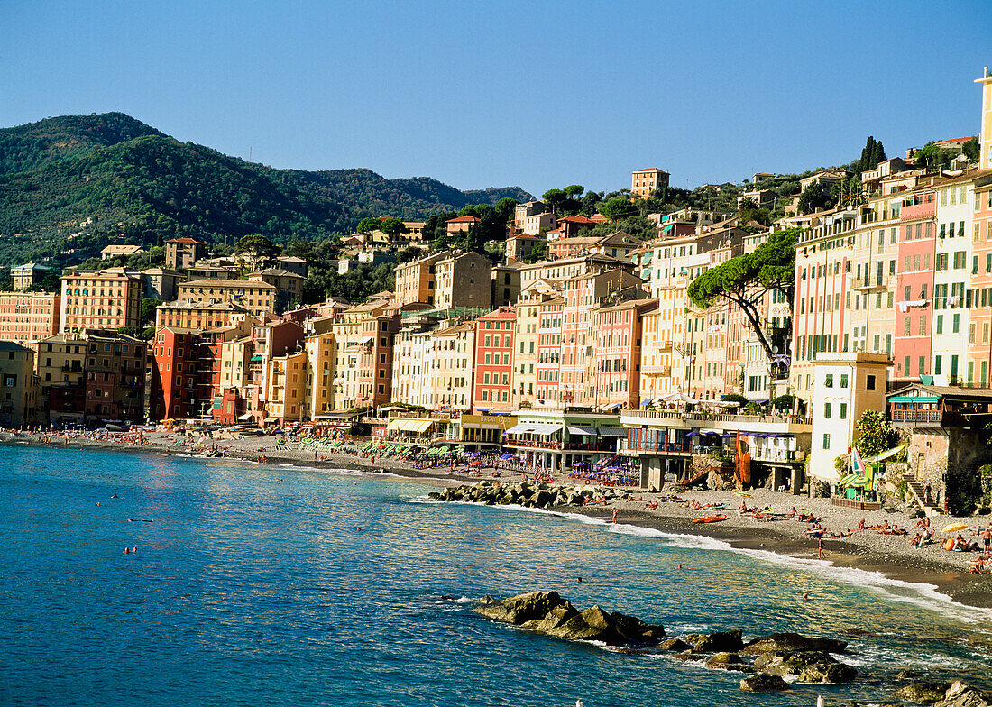 Seafront Of Italian Riviera Town