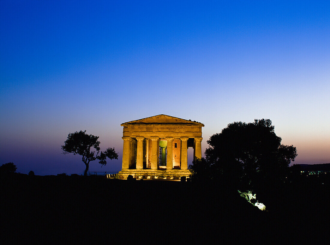 Temple Of Concord At Dusk