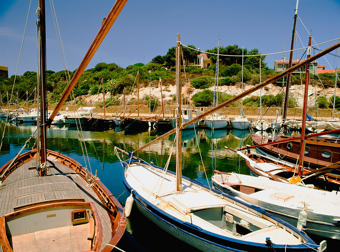 Boats Moored At Waterfront