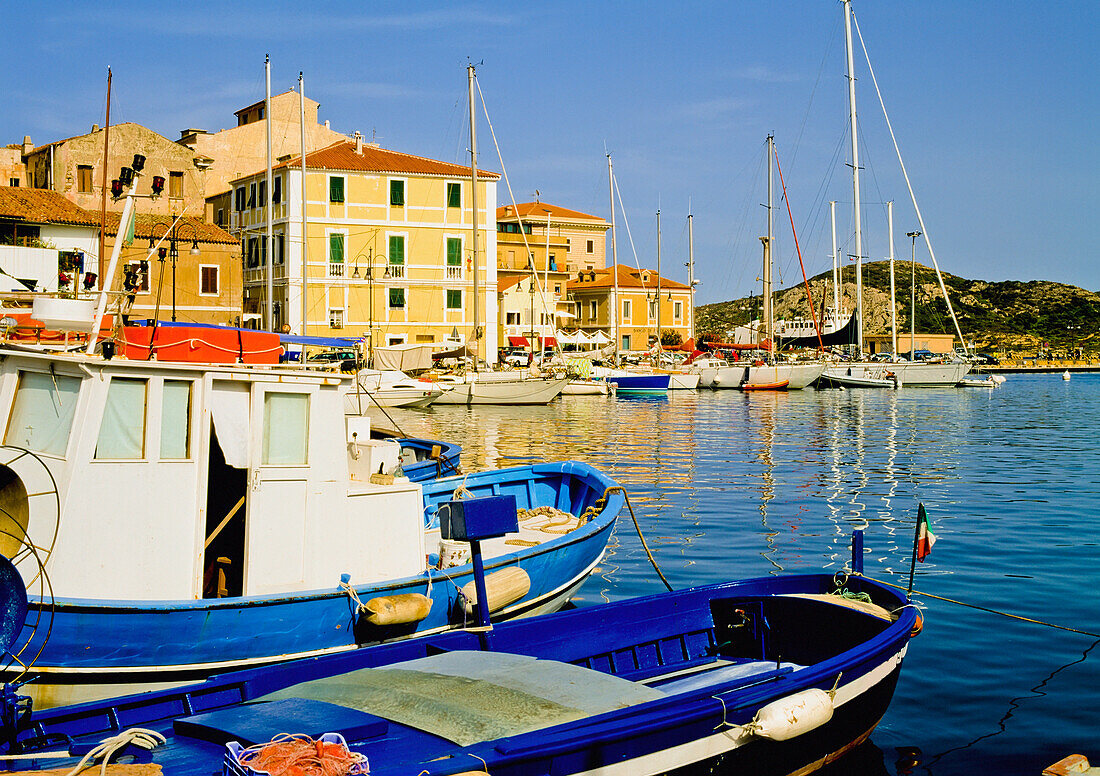 Boats In Port Of La Maddalena