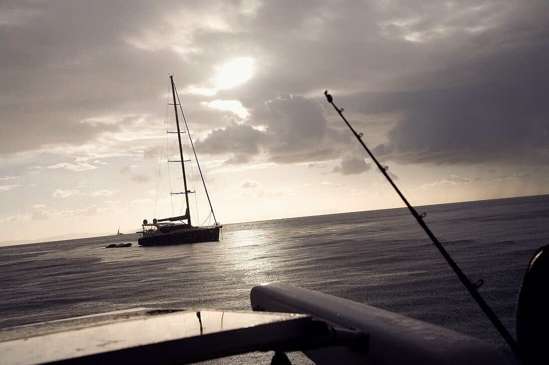 Sailboats At Dusk In Queensland, Australia