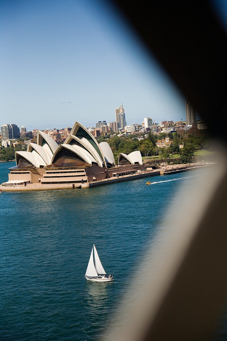 Sydney Opera House durch den Zaun, Sydney, Australien