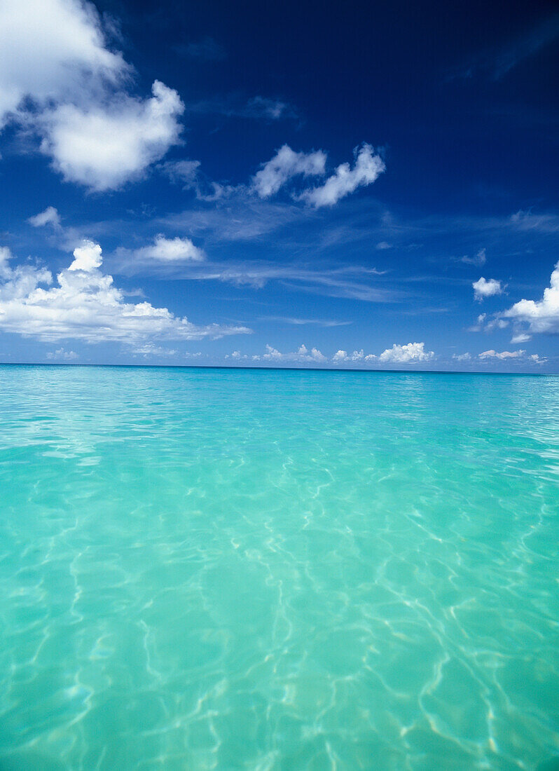 Wasser vor der Westküste von Barbados, Strand Wasser Ozean Horizont