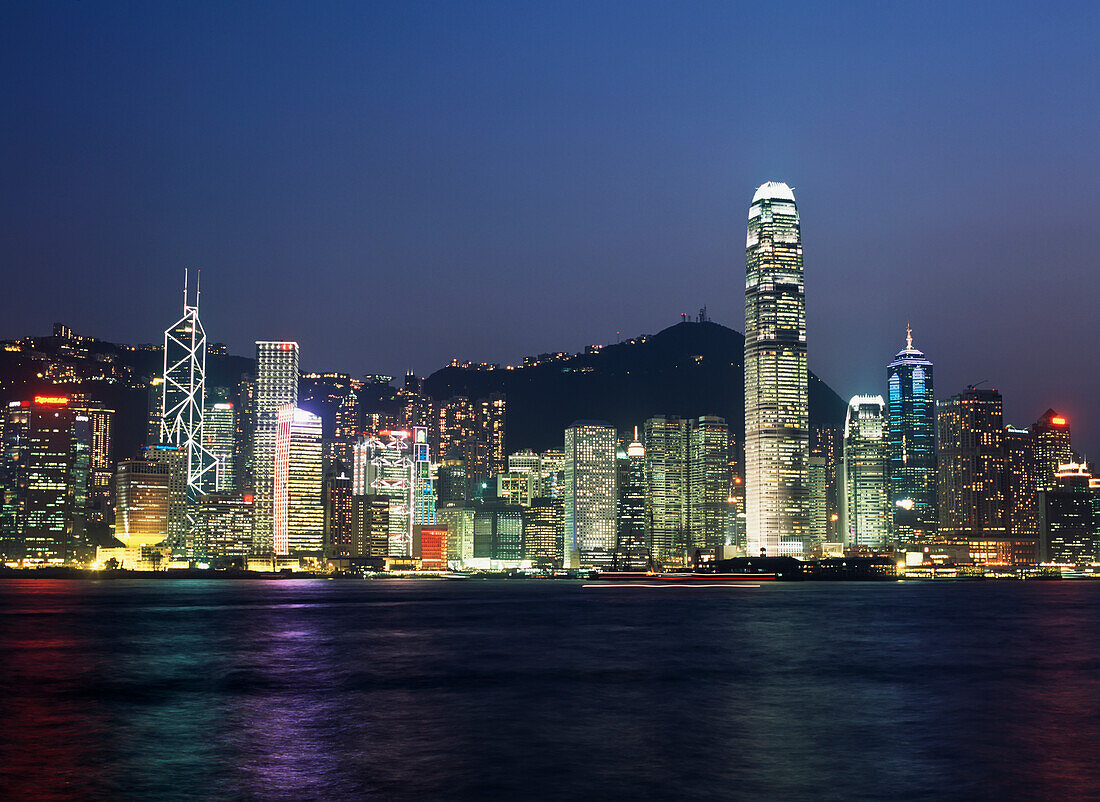 Hong Kong Skyline At Dusk,China