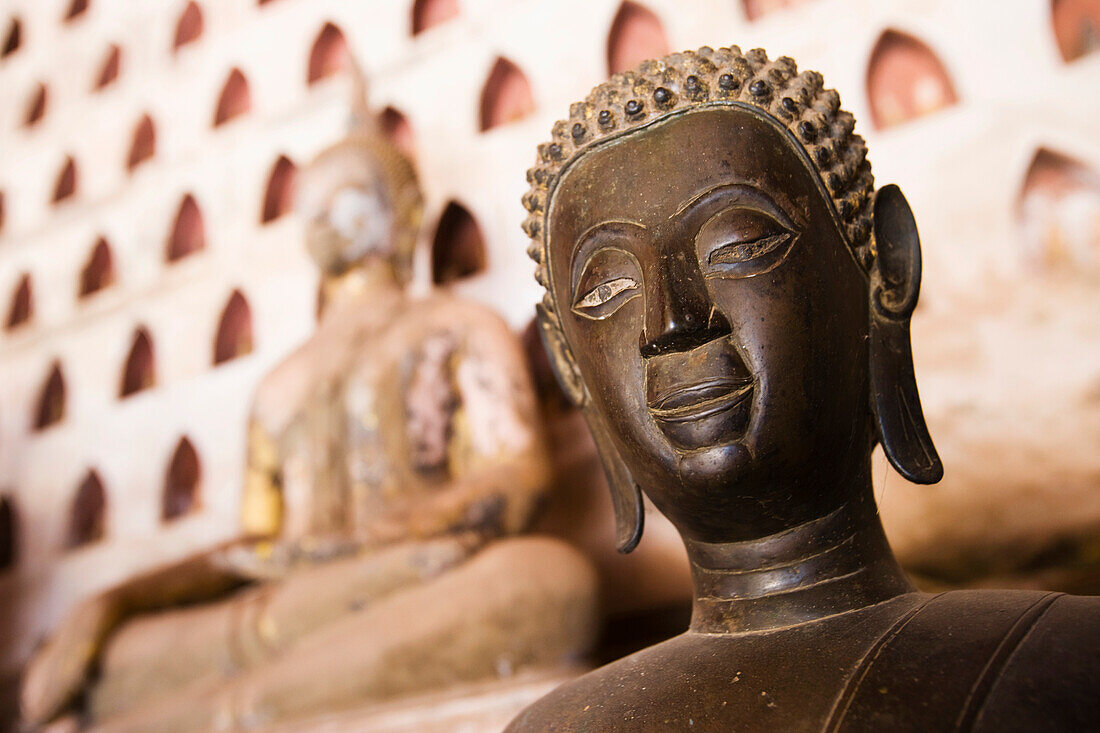 Statue Of Buddha Inside Wat Sisaket, Vientiane,Laos