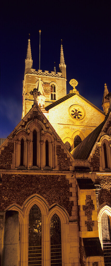 Southwark Cathedral At Night, Southwark,London,England,Uk