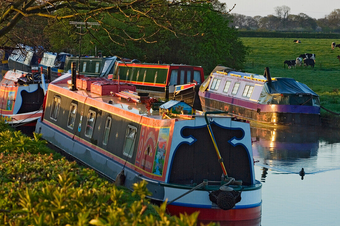 Boote auf dem Shropshire Union Canal, England,Uk