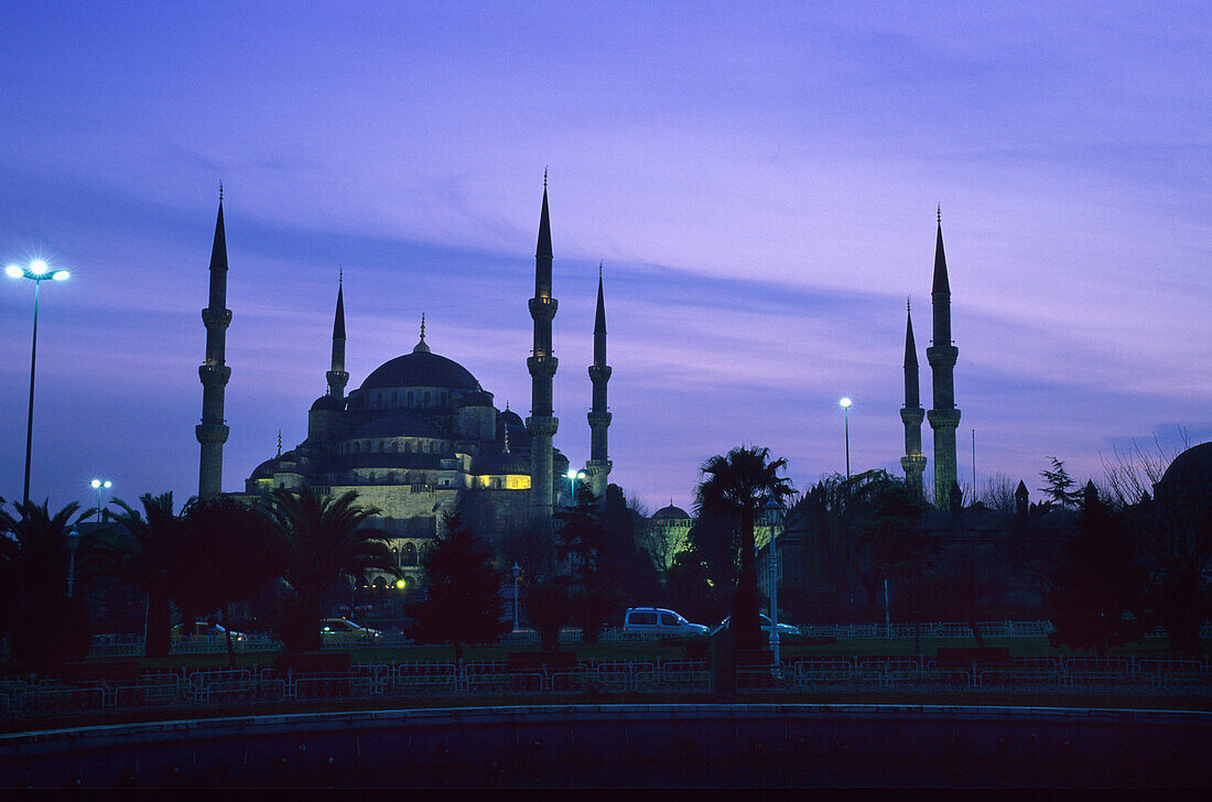 Blue Mosque At Dusk, Istanbul,Turkey