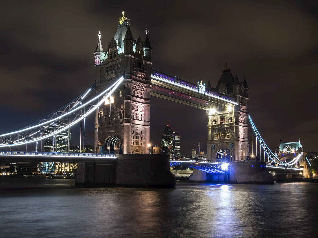 Tower Bridge At Sunset; London, England