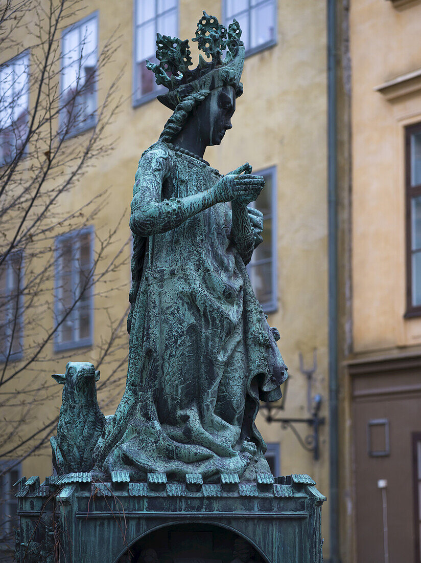 Bronze Statue Of A Queen; Stockholm, Sweden