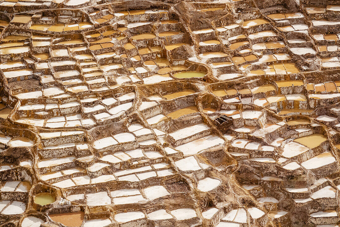 Maras Salt Flats, Heiliges Tal; Provinz Cuzco, Peru