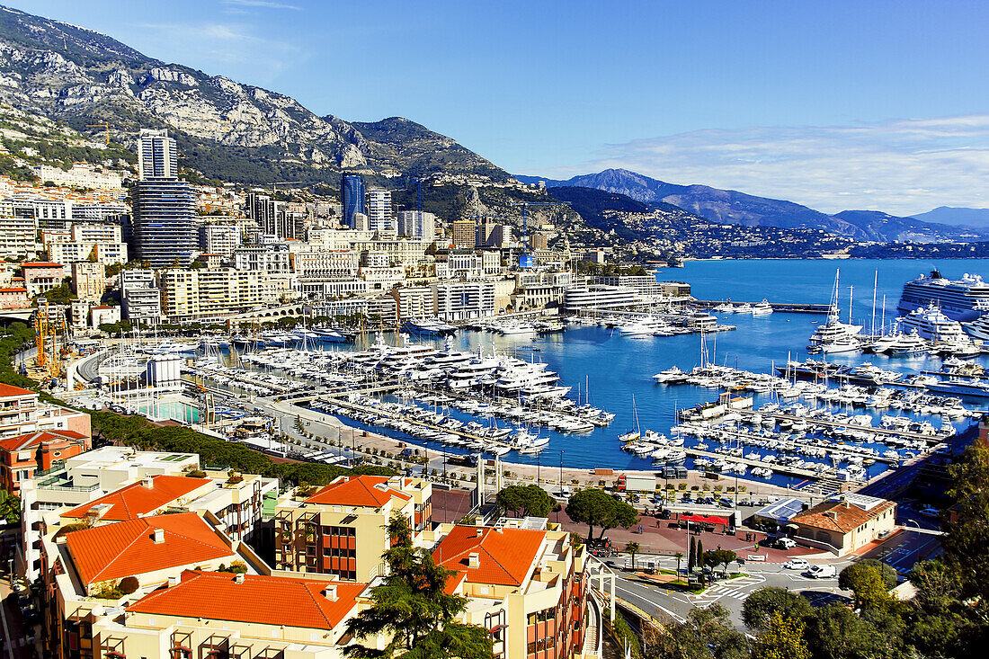 Port of Monte Carlo on the French Riviera; Monte Carlo, Monacco