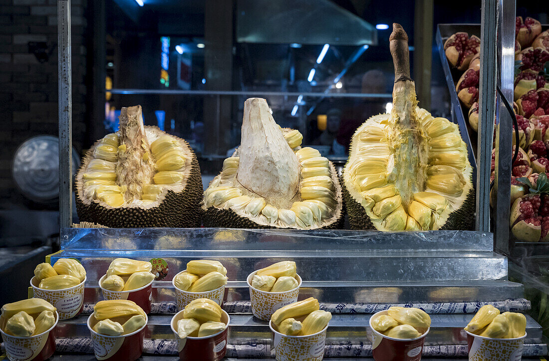 Traditional Chinese food at the famous food market in the Muslim Quarter; Xian, Shaanxi Province, China