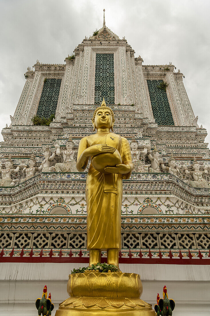 Golden Buddha statue at Temple of Dawn; Bangkok, Thailand