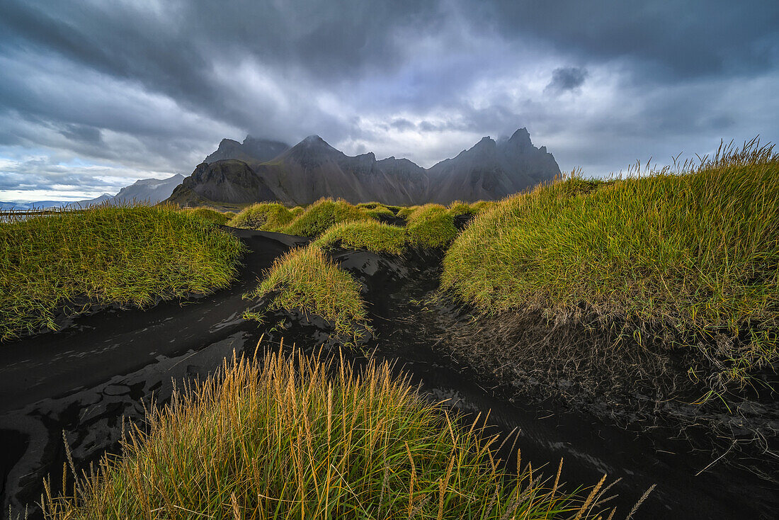 Amazing landscape known as Stokknes or Vestrahorn along the Southeast coast of Iceland; Iceland