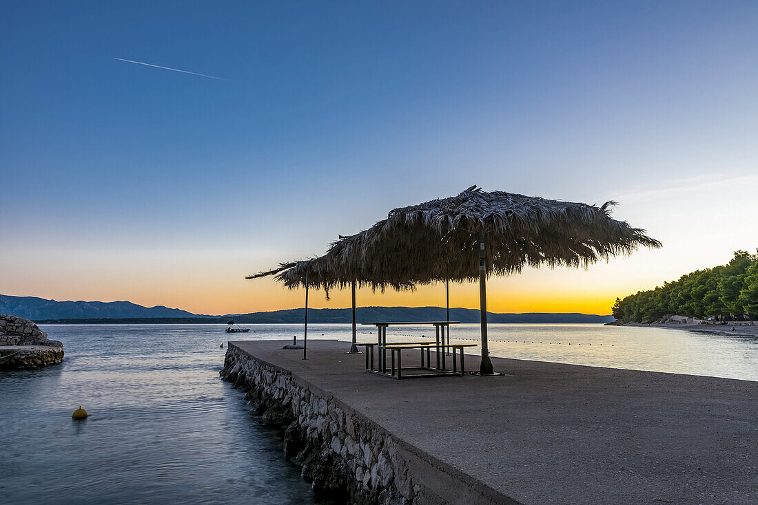 Makarska Riviera at dusk; Dalmatia, Croatia
