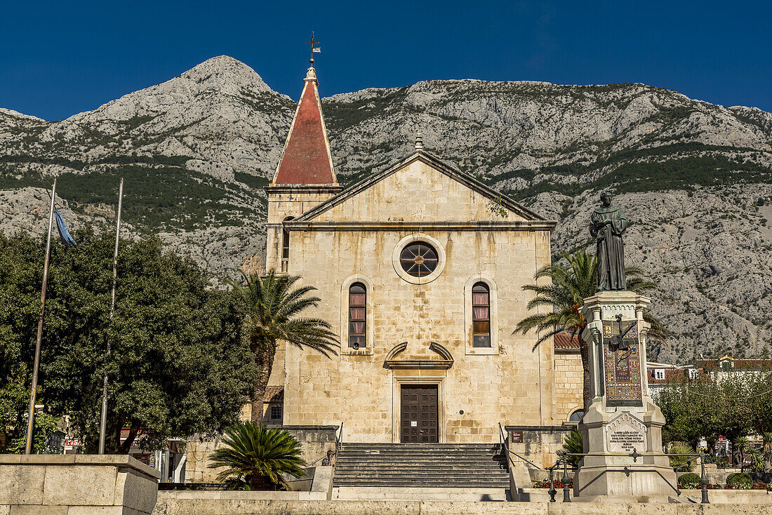 St Mark's Church in Makarska's town centre, Makarska Riviera; Makarska, Dalmatia, Croatia