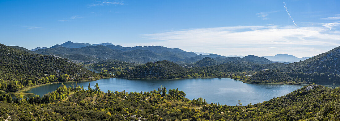 Panoramic view of Bacina Lakes; Dalmatia, Croatia