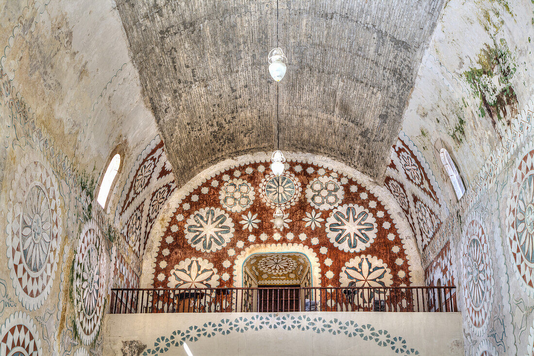 Innenraum, Ex-Kloster von Santo Domingo, gegründet 1646; Uayma, Yucatan, Mexiko.