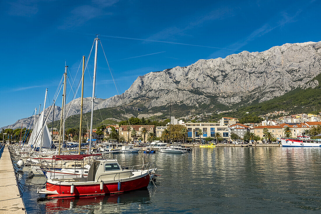 Makarska harbour, Makarska Riviera; Makarska, Dalmatia, Croatia