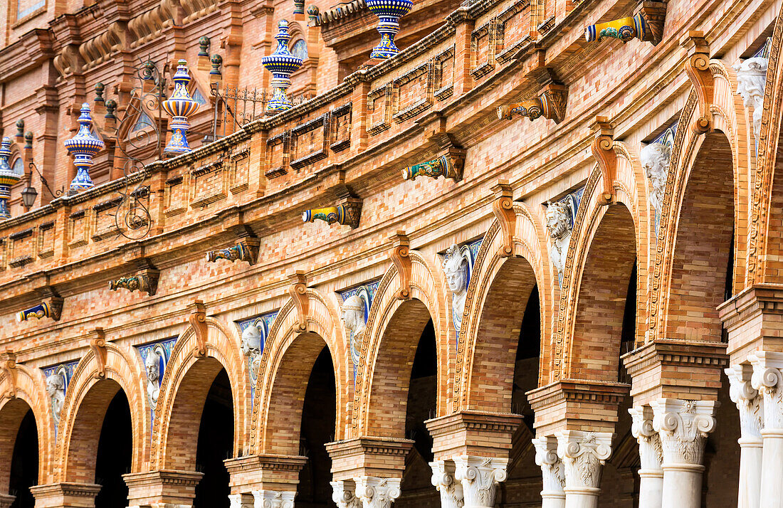 Plaza de Espana; Seville, Andalusia, Spain