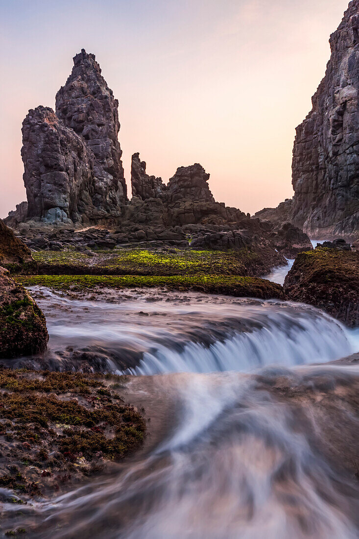 Pengempos, Areguling Beach at sunset; Lombok, Indonesia