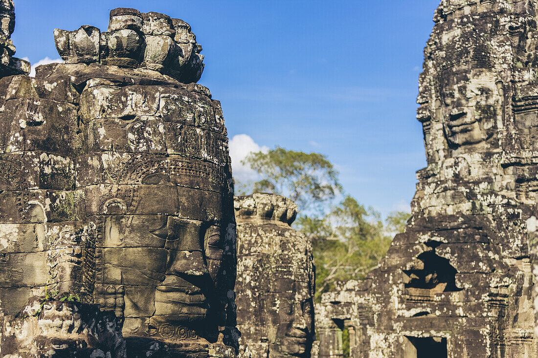 Bayon Temple in the Angkor Wat complex; Siem Reap, Cambodia
