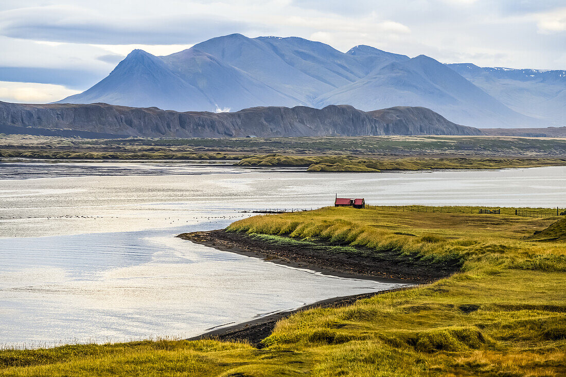 Küstenlinie von Nordwest-Island, Halbinsel Vatnsnes; Hunaping vestra, Nordwest-Region, Island.