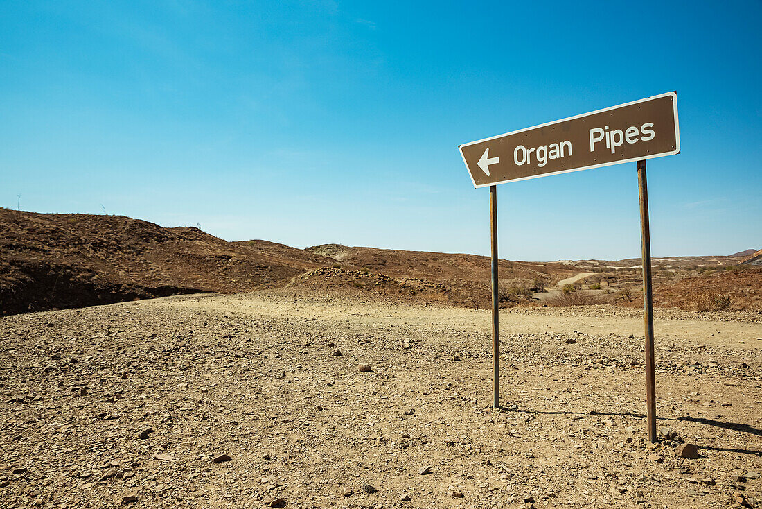 Orgelpfeifen, eisenhaltige Lavaformationen, Damaraland; Kunene-Region, Namibia.