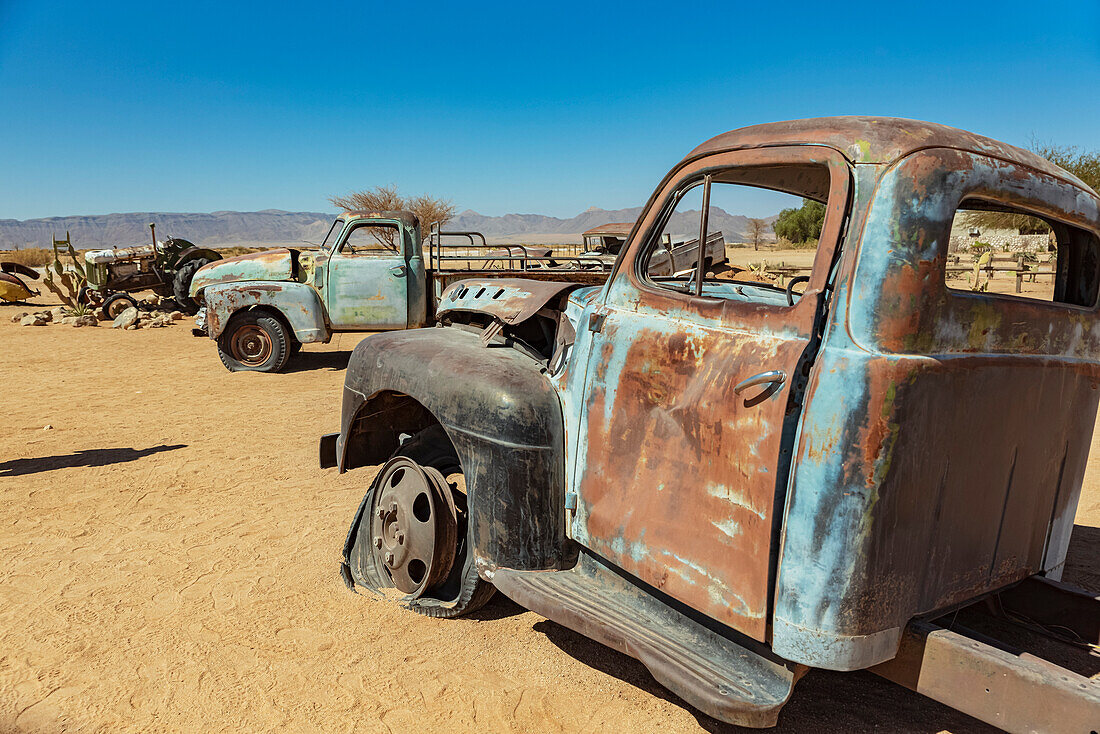 Alte Autos in Solitaire, Namib-Naukluft-Nationalpark; Namibia.