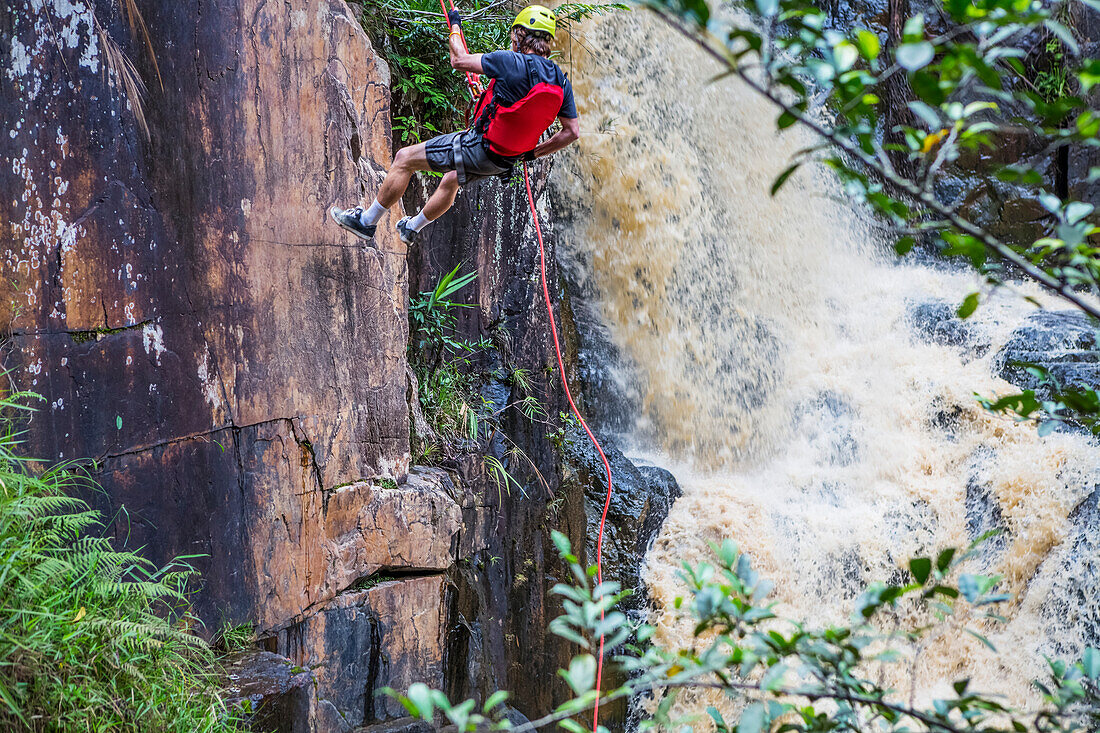 Canyoning is one of the most popular activities in Dalat. The Datanla Falls and the rivers running from it are great for abseil, cliff jumping, rock slides, and floating downriver; Da Lat, Vietnam