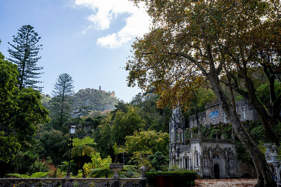 Historic property and garden in the Old Town of Sintra; Sintra, Lisbon, Portugal