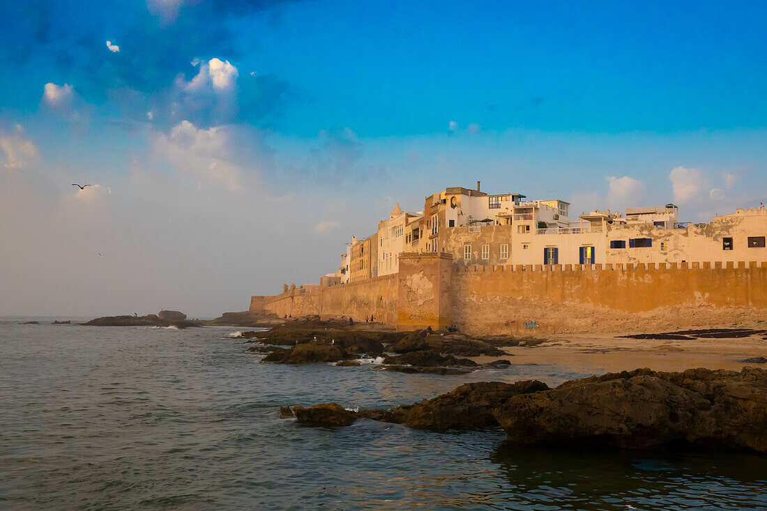 The 18th century seafront ramparts or Skala de la Kasbah; Essaouira, Morocco