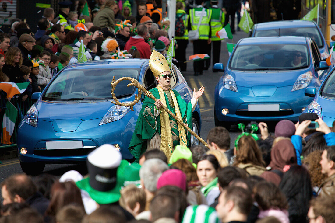 Eine Parade zum St. Patrick's Day; Dublin Irland
