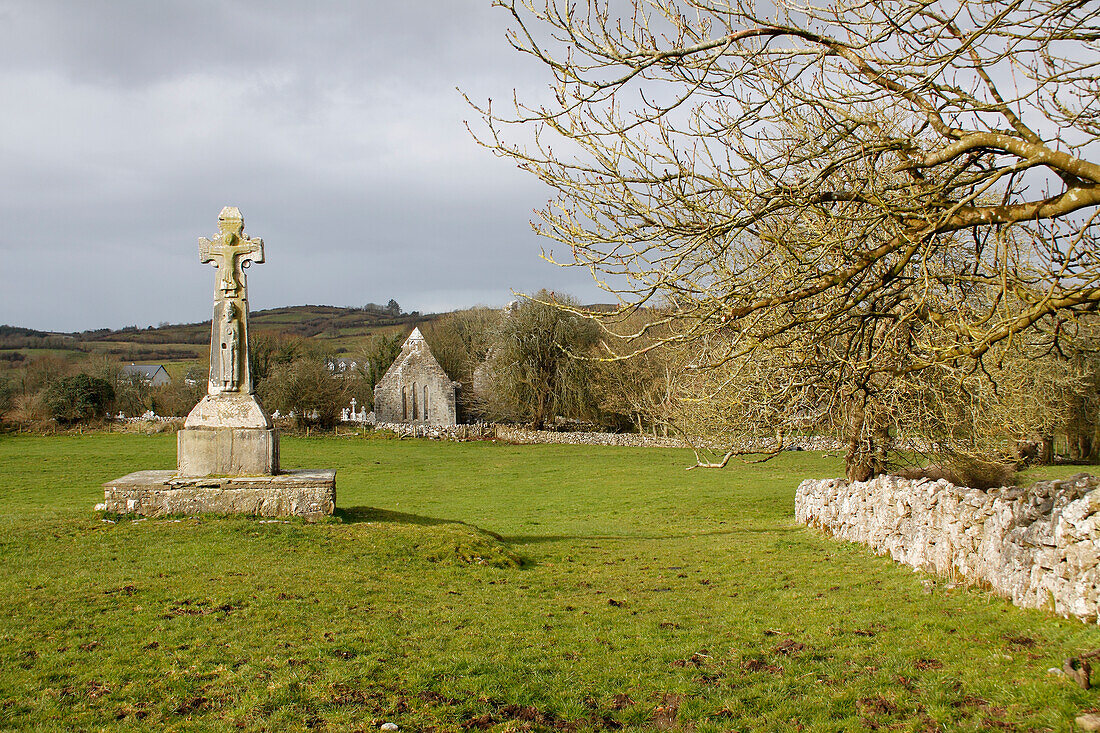 Dysert O'dea High Cross And Church; County Clare Ireland