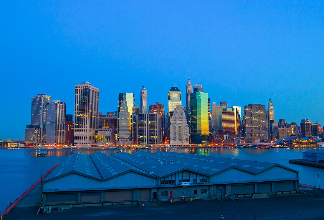 New York City Skyline From The Brooklyn Promenade; New York City New York United States Of America