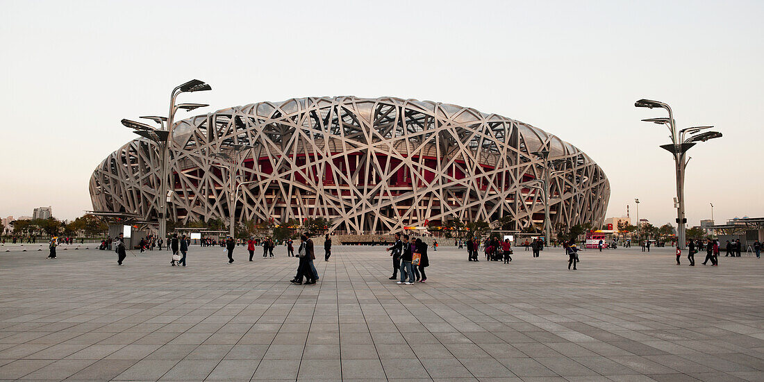 The Bird's Nest Stadium Built For 2008 Summer Olympics; Beijing, China
